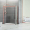 Milano Duo Rose Gold zuhanykabin 100x100, 195cm, 8mm