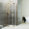 Murcia || Gold íves zuhanykabin 80x80, 190cm, 6mm, NANO