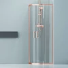 Murcia || Rose Gold íves zuhanykabin 80x80, 190cm, 6mm, NANO