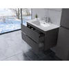 Catania || Matt antracit szürke, fürdőszoba szekrény mosdóval, 60cm