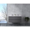 Dijon || Matt antracit szürke, fürdőszoba szekrény mosdóval 120cm