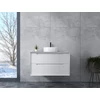 Genova || White fürdőszoba szekrény mosdóval 70 cm