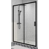 Elche Black 120 toló zuhanyajtó, 190cm, 6mm