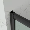 Elche || Black 120 toló zuhanyajtó, 190cm, 6mm, NANO
