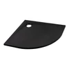 Cagliari || Black 80x80x2,6 cm íves, SMC zuhanytálca szifonnal