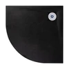 Cagliari || Black 80x80x2,6 cm íves, SMC zuhanytálca szifonnal