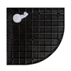 Cagliari || Black 80x80x2,6 cm íves, SMC zuhanytálca szifonnal