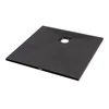 Cagliari || Black 80x80x2,6 cm szögletes, SMC zuhanytálca szifonnal