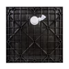 Cagliari || Black 80x80x2,6 cm szögletes, SMC zuhanytálca szifonnal