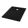 Cagliari || Black 80x100x2,6 cm szögletes, SMC zuhanytálca szifonnal