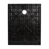 Cagliari || Black 80x100x2,6 cm szögletes, SMC zuhanytálca szifonnal