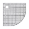 Cagliari White 80x80x2,6 cm íves, SMC zuhanytálca szifonnal