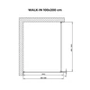 Walk-in Chrome zuhanyfal, füstüveggel 100, 200cm, 8mm, NANO
