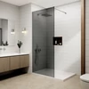Walk-in Chrome zuhanyfal, füstüveggel 90, 200cm, 8mm, NANO