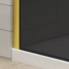 Walk-in || Gold zuhanyfal, füstüveggel 80, 200cm, 8mm, NANO