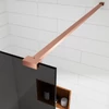 Walk-in || Rose Gold zuhanyfal, füstüveggel 80, 200cm, 8mm, NANO