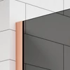 Walk-in || Rose Gold zuhanyfal, füstüveggel 80, 200cm, 8mm, NANO