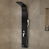 Merin BLACK zuhanypanel, rozsdamentes acél