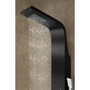 Merin BLACK zuhanypanel, rozsdamentes acél