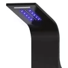 Verona || Black termosztátos zuhanypanel, rozsdamentes acél, LED