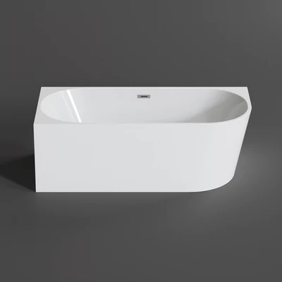 CORNER félszabadon álló fürdőkád, sarokba, balos, fehér, 150x75x58 cm