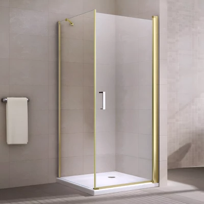 Rubio || Gold zuhanykabin 80x80, 195cm, 6mm, NANO