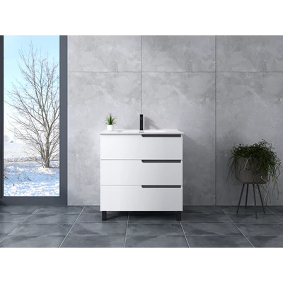 Torino White fürdőszoba szekrény mosdóval 60cm