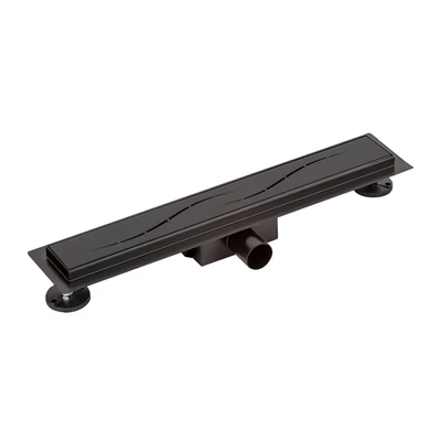 Burela || matt fekete zuhanyfolyóka, 50 cm