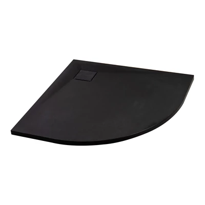 Cagliari Black 80x80x2,6 cm íves, SMC zuhanytálca szifonnal