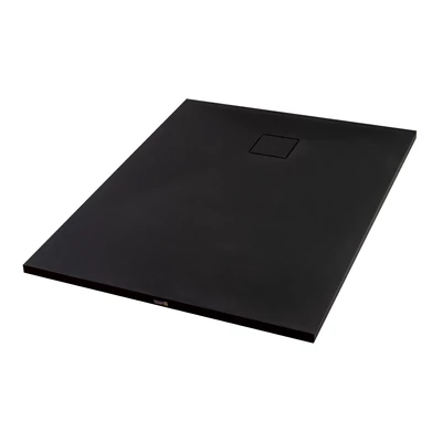 Cagliari || Black 90x120x2,6 cm szögletes, SMC zuhanytálca szifonnal