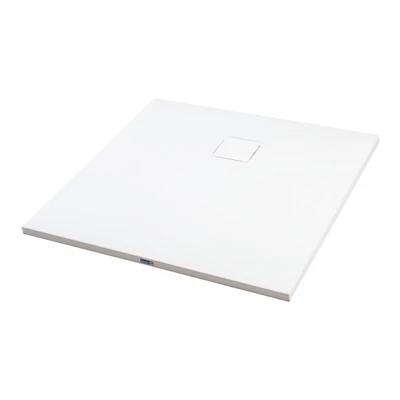 Cagliari || White 80x80x2,6 cm szögletes, SMC zuhanytálca szifonnal