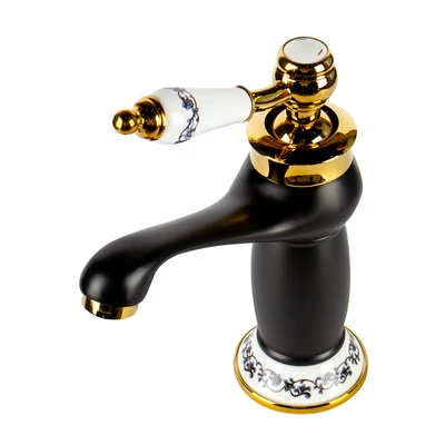Izmir || Black &amp; Gold retro mosdó csaptelep