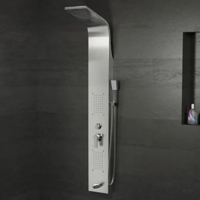 Merin Silver zuhanypanel, rozsdamentes acél