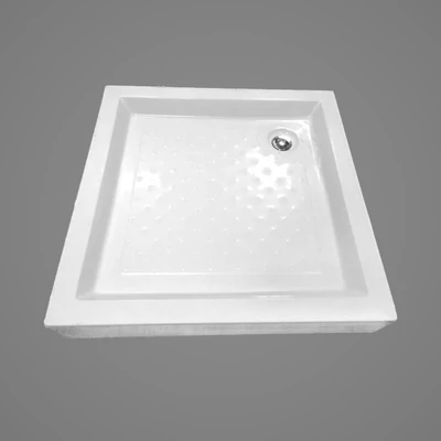 EVA 80x80x14 cm szögletes alakú, akril zuhanytálca szifonnal