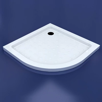 Dotty 90x90x5 cm íves alakú, akril zuhanytálca szifonnal