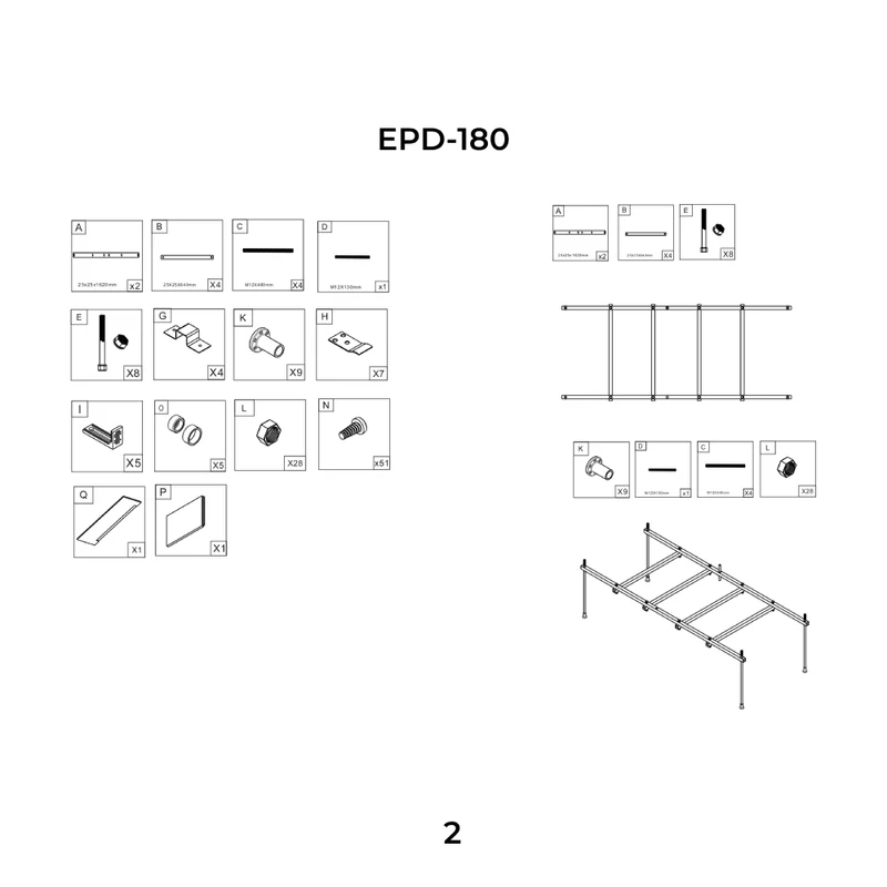 Peru egyenes kád 180x80 cm