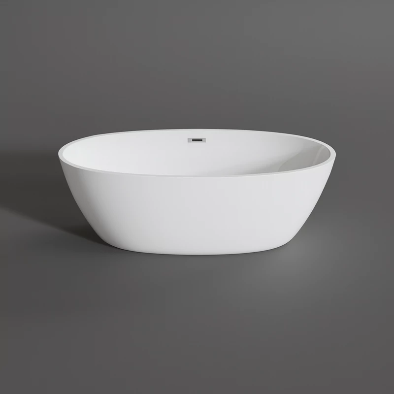 OVAL || szabadon álló fürdőkád, fehér, 155x80x58 cm