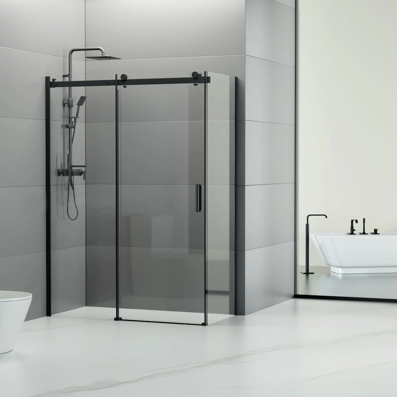 Milano || Duo Black zuhanykabin 100x100, 195cm, 8mm, NANO