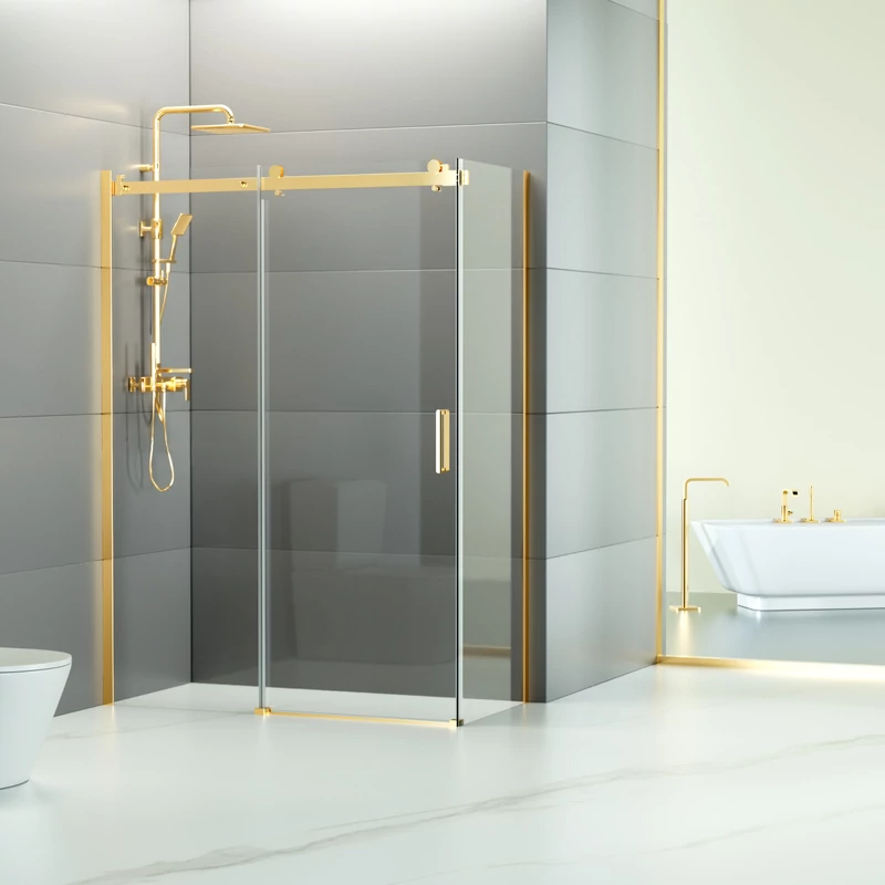 Milano Duo Gold zuhanykabin 80x120, 195cm, 8mm, NANO