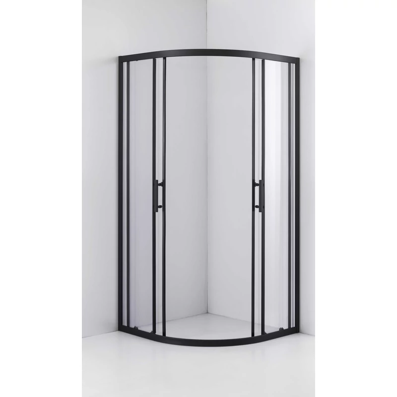Murcia Black íves zuhanykabin 80x80, 190cm, 6mm NANO