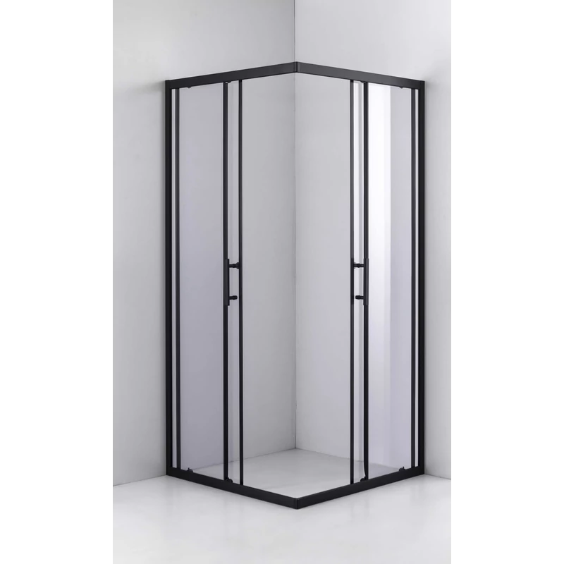 Motril || Black zuhanykabin 100x100, 190cm, 6mm, NANO