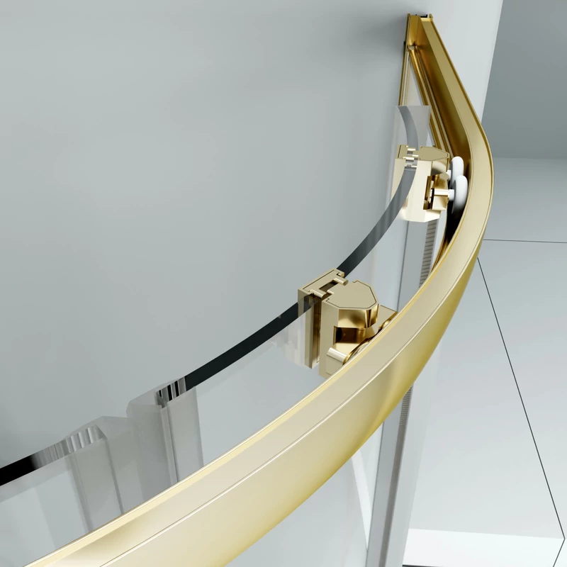 Murcia || Gold íves zuhanykabin 80x80, 190cm, 6mm, NANO