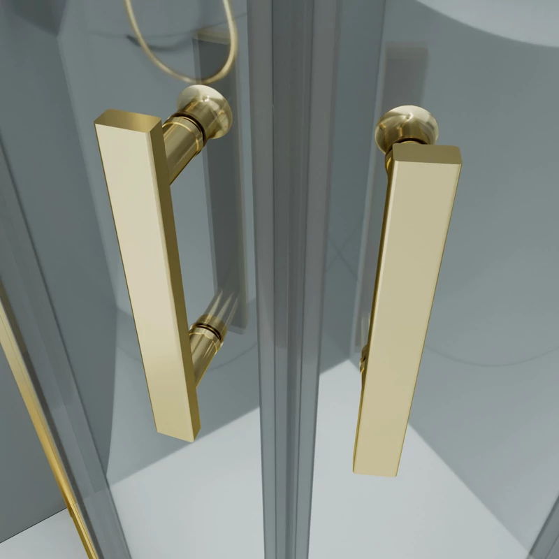 Murcia || Gold íves zuhanykabin 80x80, 190cm, 6mm, NANO