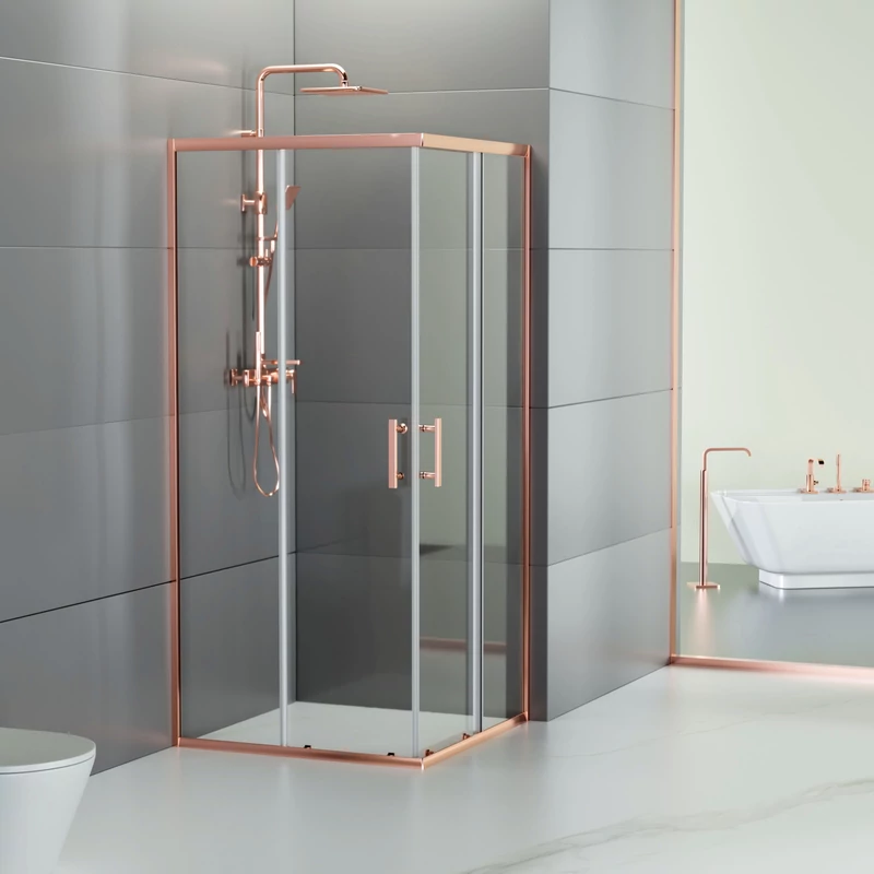 Motril || Rose Gold zuhanykabin 80x80 190cm, 6mm, NANO