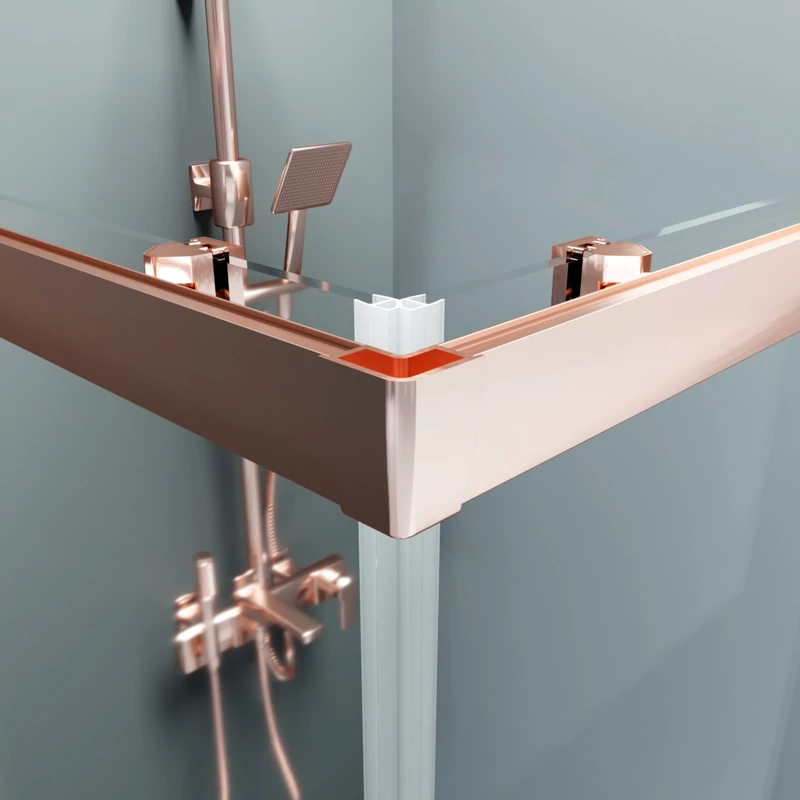 Motril || Rose Gold zuhanykabin 80x80 190cm, 6mm, NANO