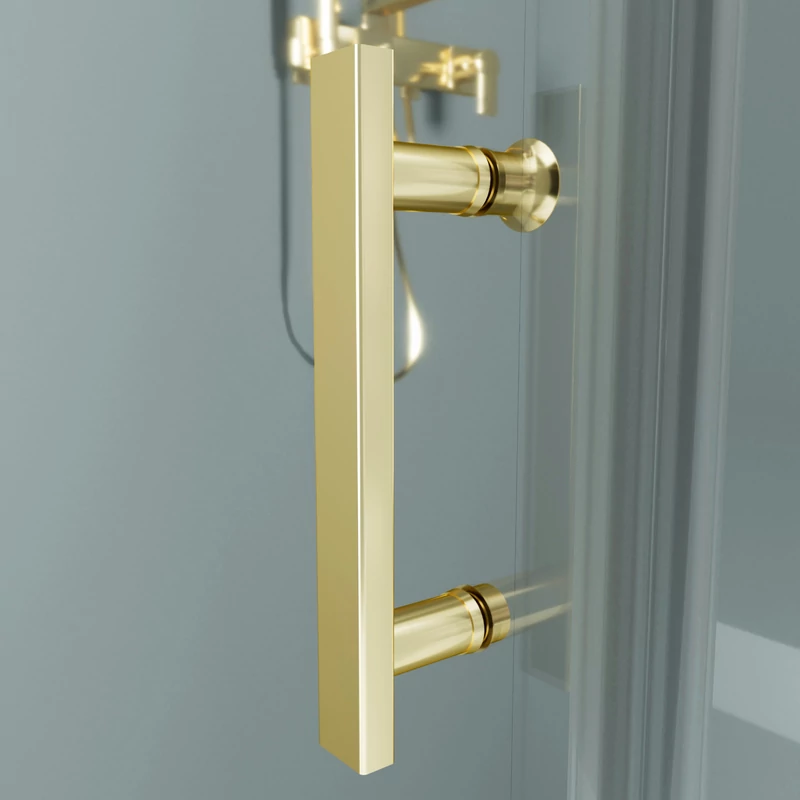 Rubio || Gold zuhanykabin 80x80, 195cm, 6mm, NANO