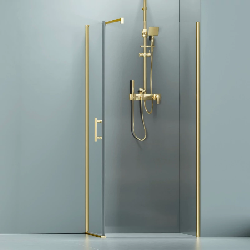 Rubio || Gold zuhanykabin 80x80, 195cm, 6mm, NANO