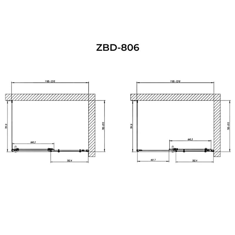 Belver Duo zuhanykabin 80x120, 195cm, 6mm