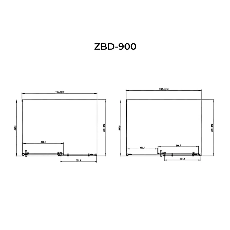 Milano Duo zuhanykabin 90x120, 195cm, 8mm