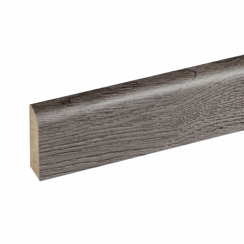 W-STEP || szegélyléc laminált padlóhoz, fehér tölgy mintás, 2400x60x15 mm